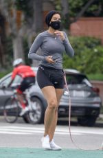 NICOLE MURPHY Out with Her Dog in Santa Monica 04/30/2020