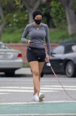 NICOLE MURPHY Out with Her Dog in Santa Monica 04/30/2020