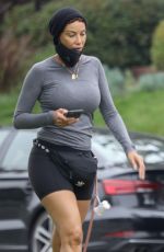 NICOLE MURPHY Out with Her Dog in Santa Monica 04/30/2020
