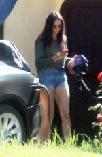NINA DOBREV in Denim Shorts Leaves Her Home in West Hollywood 04/30/2020