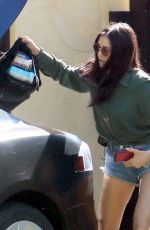 NINA DOBREV in Denim Shorts Leaves Her Home in West Hollywood 04/30/2020