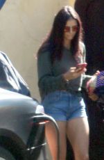 NINA DOBREV in Denim Shorts Leaves Her Home in West Hollywood 04/30/2020