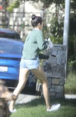 NINA DOBREV in Denim Shorts Out in Santa Monica 05/02/2020