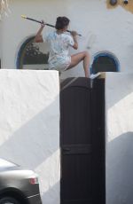 NINA DOBREV Paints Her House in Los Angeles 05/29/2020