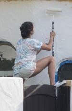 NINA DOBREV Paints Her House in Los Angeles 05/29/2020