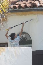 NINA DOBREV Paints Her House in Los Angeles 05/29/2020
