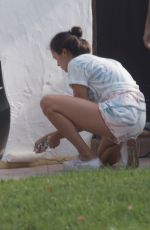 NINA DOBREV Paints Her House in Los Angeles 05/29/2020