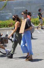 ODETTE ANNABLE at Black Lives Matter Rally in Los Angeles 05/30/2020