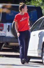 OLIVIA WILDE in a Fuzzy Slippers Out in Los Angeles 05/19/2020