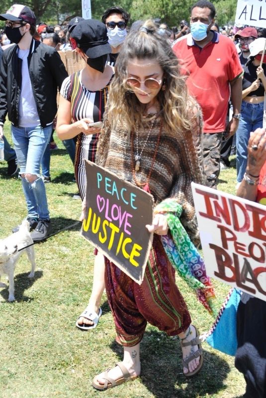 PARIS JACKSON at Black Lives Matter Rally in Los Angeles 05/30/2020