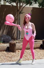 PHOEBE PRICE All in Pink Having Some Fun Out in Los Angeles 05/13/2020