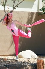 PHOEBE PRICE All in Pink Having Some Fun Out in Los Angeles 05/13/2020