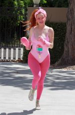 PHOEBE PRICE All in Pink Having Some Fun Out in Los Angeles 05/13/2020