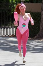 PHOEBE PRICE All in Pink Having Some Fun Out in Los Angeles 05/13/2020