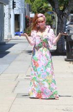 PHOEBE PRICE Out with Her Dog in West Hollywood 04/13/2020