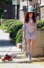 PHOEBE PRICE Posing with a Hillary Clinton Mask Out in Studio City 05/15/2020