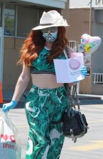 PHOEBE PRICE Wearing a Trump Mask Out in Los Angeles 05/08/2020
