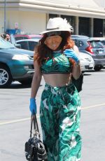 PHOEBE PRICE Wearing a Trump Mask Out in Los Angeles 05/08/2020