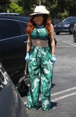 PHOEBE PRICE Wearing a Trump Mask Out in Los Angeles 05/08/2020