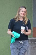 Pregnant ALICIA SILVERSTONE Out for Coffee in Los Angeles 05/09/2020