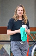 Pregnant ALICIA SILVERSTONE Out for Coffee in Los Angeles 05/09/2020