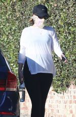 Pregnant KATHERINE SCHWARZENEGGER Wears a Rainbow Print Mask Out in Los Angeles 05/20/2020