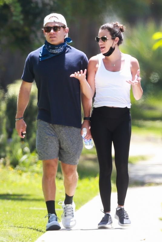 Pregnant LEA MICHELE and Zandy Reich Out in Santa Monica 05/04/2020