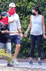 Pregnant LEA MICHELE Out Hikinig in Santa Monica 05/17/2020