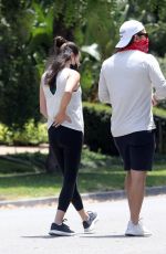 Pregnant LEA MICHELE Out Hikinig in Santa Monica 05/17/2020