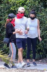 Pregnant LEA MICHELE Out Hikinig in Santa Monica 05/17/2020