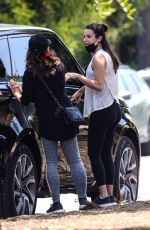 Pregnant LEA MICHELE Out Hikinig in Santa Monica 05/17/2020