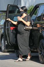 Pregnant NIKKI BELLA at a Gas Station in Studio City 05/02/2020