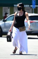 Pregnant NIKKI BELLA Wearing Mask Out in Los Angeles 05/01/2020