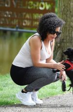 Pregnant SARAH JANE CRAWFORD Out with Her Dog in Manchester 05/15/2020