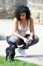 Pregnant SARAH JANE CRAWFORD Out with Her Dog in Manchester 05/15/2020