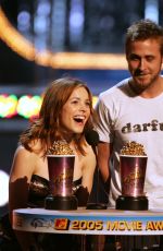 RACHEL MCADAMS and Ryan Gosling at MTV Movie Awards in Los Angeles 06/04/2005