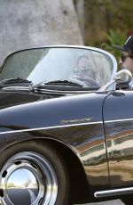 RACHEL ZOE and Rodger Berman Cruise in a Vintage Porsche Roadster 05/24/2020
