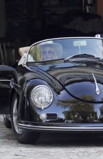 RACHEL ZOE and Rodger Berman Cruise in a Vintage Porsche Roadster 05/24/2020