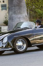 RACHEL ZOE and Rodger Berman Cruise in a Vintage Porsche Roadster 05/24/2020