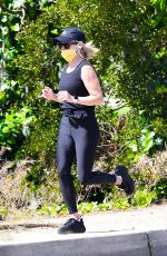 REESE WITHERSPOON Out Jogging in Brentwood 05/22/2020