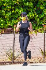 REESE WITHERSPOON Out Jogging in Brentwood 05/22/2020