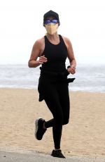 REESE WITHERSPOON Out Jogging on the Beach in Malibu 05/10/2020