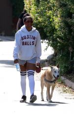 REGINA KING Out with Her Dog in Los Feliz 05/29/2020