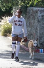 REGINA KING Out with Her Dog in Los Feliz 05/29/2020