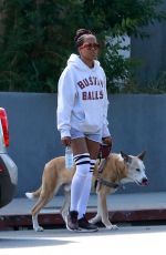 REGINA KING Out with Her Dog in Los Feliz 05/29/2020