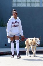 REGINA KING Out with Her Dog in Los Feliz 05/29/2020