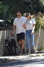 ROBIN WRIGHT and Clement Giraudet Out with Their Dog in Pacific Palisades 05/05/2020