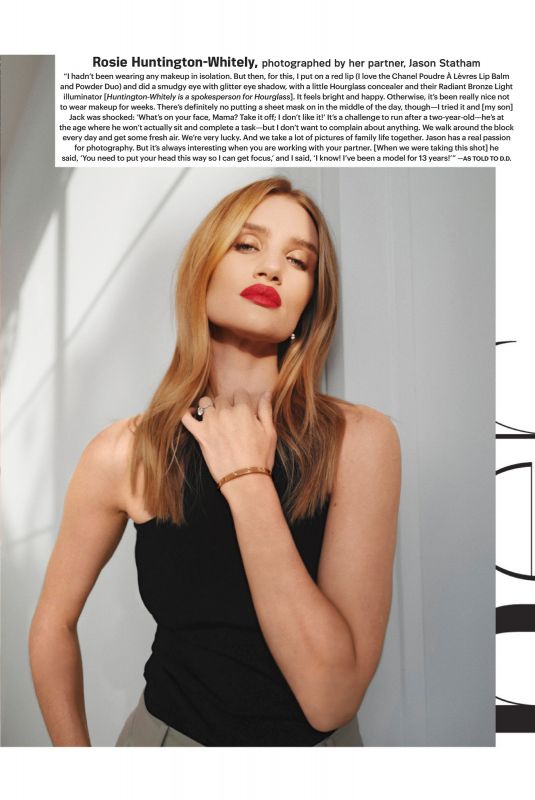 ROSIE HUNTINGTON-WHITELEY in Allure Magazine, May 2020