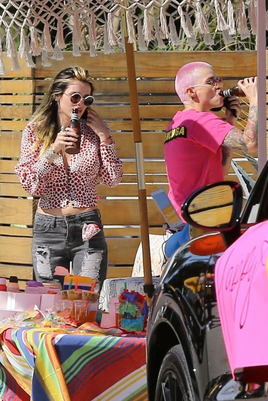 RUBY ROSE and BELLA THORNE at a Birthday Party in Studio City 05/03/2020