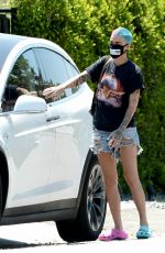 RUBY ROSE in Denim Cut Off Out in Los Angeles 05/01/2020